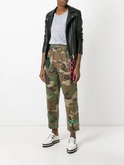 Marc Jacobs camouflage print belted trousers