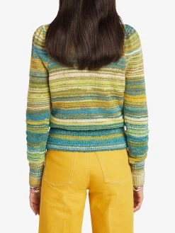 Marc Jacobs metallic striped rib-trimmed jumper