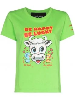 Marc Jacobs x Magda Archer Be Happy Be Lucky cotton T-shirt