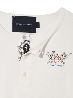 Marc Jacobs The Cropped Tattoo Henley cotton cardigan