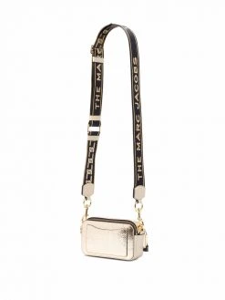 Marc Jacobs The Snapshot metallic-stripe bag