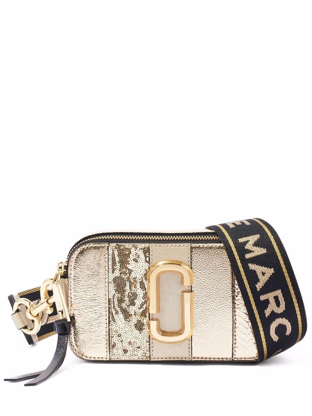 Promo ๐ Marc Jacobs The Snapshot metallic stripe bag ๐ 3 Marc Jacobs The Snapshot metallic-stripe bag