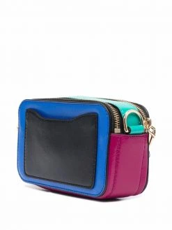 Marc Jacobs logo-plaque colour-block satchel bag