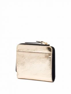 Marc Jacobs The Metallic bold mini compact zip wallet